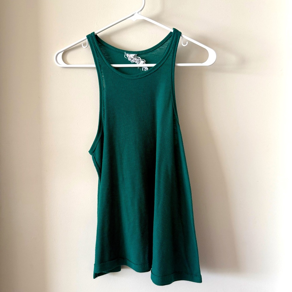 Free People Ribbed Racerback Swing Tank